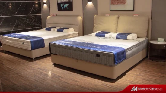 El vacío popular de los muebles del dormitorio del estilo rueda para arriba el colchón de la cama de resortes del embalaje del bolsillo